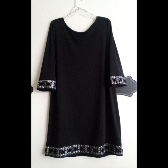 🆕LISTING! DRESSBARN EMBELLISHED BOATNECK FLARE DRESS(PRE-OWNED) - Picture 2 of 13